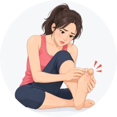 두꺼워진 발톱